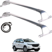 TUNTROL Stainless Steel Roof Rack Crossbars Fit for Chevy Chevrolet Equinox GMC Terrain 2018 2019 2020 2021 Roof Rail Luggage Holder Rooftop Cargo Carrier (Silver)