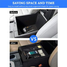 VANJING Center Console Organizer Compatible for 2014 2015 2016 2017 2018 2019 2020 Toyota Tundra Accessories ABS Black Materials Tray Armrest Secondary Storage Box with A Cleaner Brush
