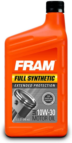 FRAM 1057024 Full Synthetic 10W-30 Motor Oil - 1 Quart