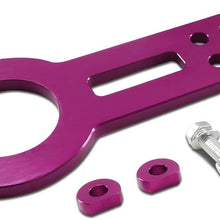 2.45" Purple Anodized Brushed Billet Aluminum Front & Rear Tow Hook Kit