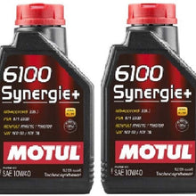 Motul 108646 Set of 4 6100 Synergie+ 10W-40 Motor Oil 1-Liter Bottles