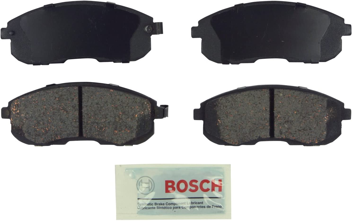 Bosch BE430 Blue Disc Brake Pad Set for Infiniti: 2000-01 G20; Nissan: 1993-00 Altima, 1989-90 Maxima, 2000-06 Sentra - FRONT