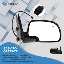ECCPP Towing Mirror for 2000-2002 Chevy Avalanche Suburban Tahoe GMC Yukon XL Power Heated Right Passenger Side Mirror GM1320249 128-02973L 15179836