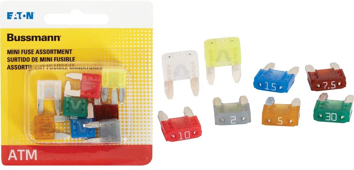 Bussmann BP/ATM-A8-RP ATM Blade Fuse Assortment Emergency Pack, 8 Pack