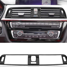 Qiilu Console Air Vent Cover Trim Carbon Fiber Central Control Panel Air Conditioning Outlet Vent Covers Frame for BMW 3 Series F30 2013 2014 2015 2016 2017 2018
