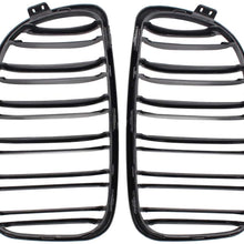 NewYall Pack of 2 Gloss Black Front Left Driver and Right Passenger Side Grille Grill