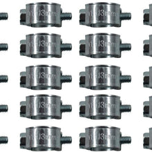 WFLNHB 20 Pcs 1/4" Fuel Injection Gas Line Style Hose Clamps 7/16" - 1/2" Dia Clip Pipe Kit for Automotive Agriculture Plant and Construction