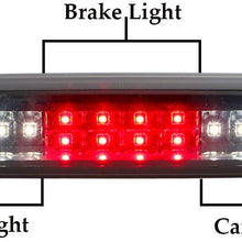 Sanzitop LED Third Brake Light Cargo Lamp Tail Light fit for 99-06 Chevrolet Silverado/GMC Sierra 1500-3500 HD, 2007 Chevrolet Silverado/GMC Sierra 1500-3500 HD Classic (Black Housing Smoke Lens)