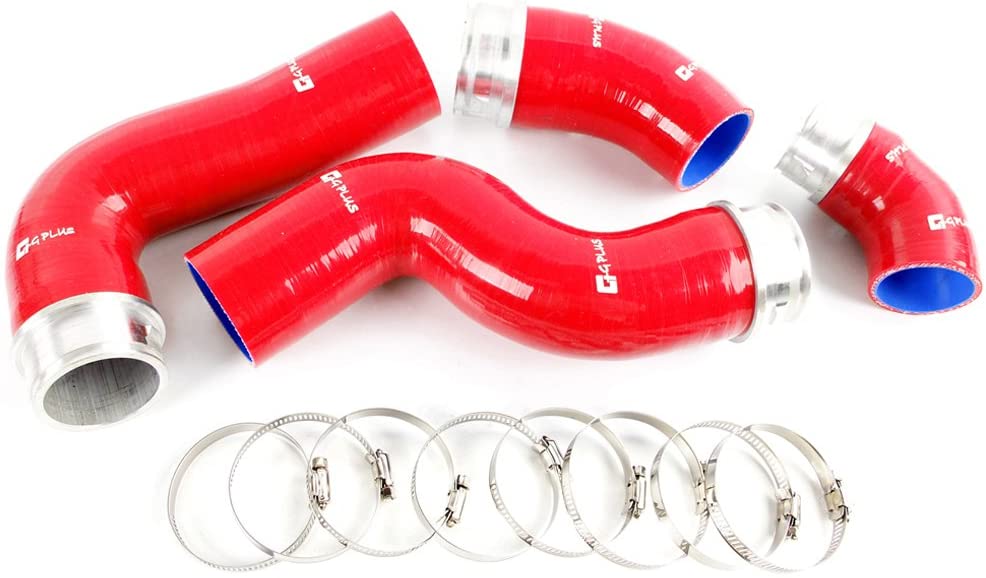 Silicone Turbo Intercooler Boost Hose Kit Clamps For VW GOLF GTI MK5 MKV FSI 2.0T Turbo RED 4pcs