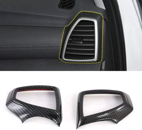 Bishop Tate Car Styling Carbon Style Upper A/C Air Outlet Vent Frame Decoration Cover Trim for Hyundai Tucson 2019-2021