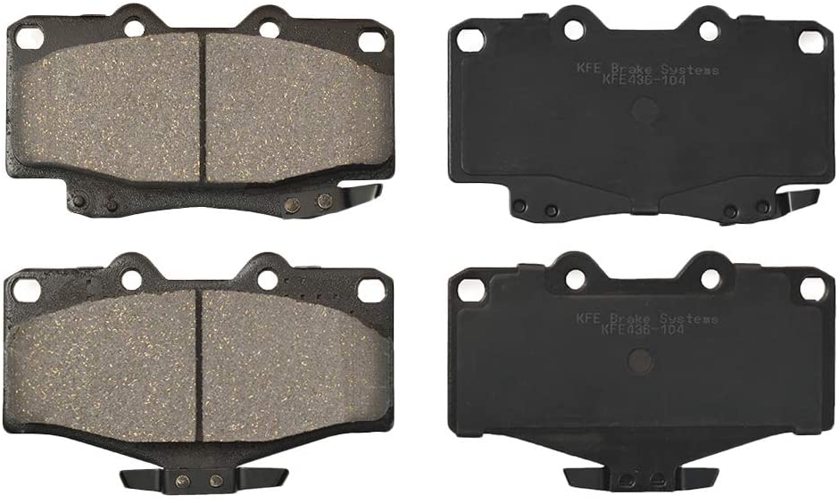 KFE KFE436-104 Ultra Quiet Advanced Premium Ceramic Brake Pad Front Set Compatible with: 1990 1997-2002 Toyota 4Runner, 4 Runner, Tacoma, Pickup