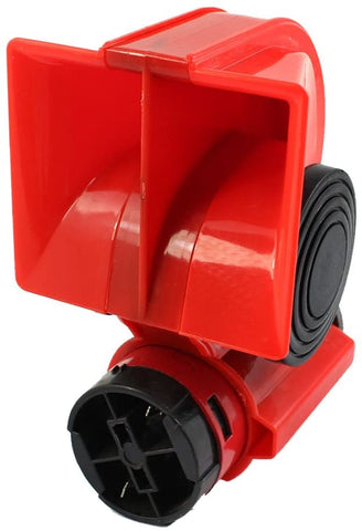 uxcell Black Red Plastic Shell Compact Air Horn Loud 12V for Car Truck