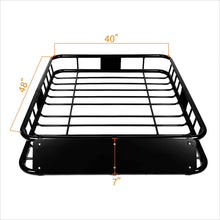 48 X 40 inches Mild Steel Roof Rack Van/SUV Baggage Cargo Carrier Basket with Wind Fairing