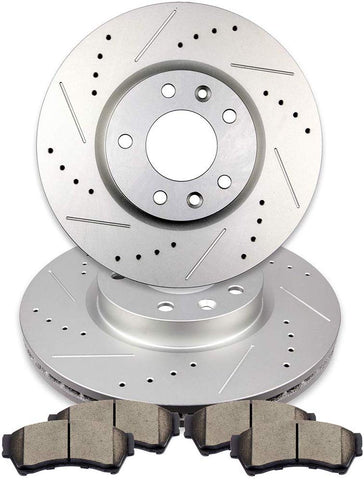 INEEDUP 2 Brake Disc Rotots and 4 Ceramic Pads fit for 2006-2012 Ford Fusion, 2007-2012 Lincoln MKZ, 2006-2010 Mercury Milan