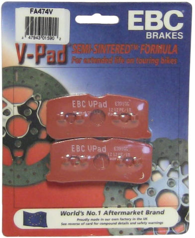 EBC Brakes FA474V Semi Sintered Disc Brake Pad