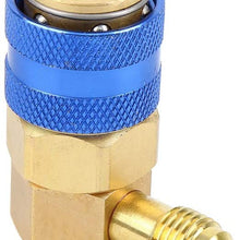Ridgeyard R134A Adapter Fittings Quick Coupler High Low AC Condition Manifold Gauge Hose Conversion kit, 1/4" SAE HVAC