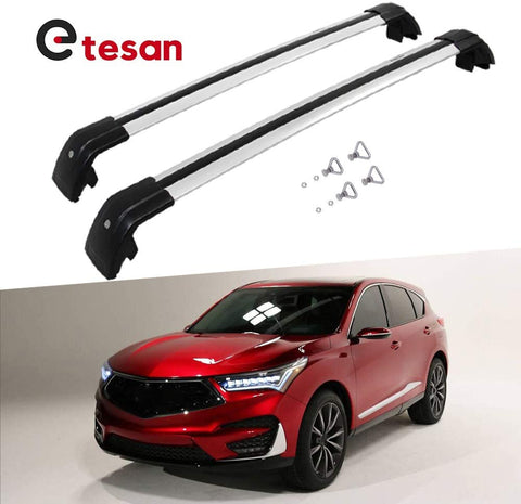 2 Pieces Cross Bars Fit for Acura RDX 2012-2018 Silver Cargo Baggage Luggage Roof Rack Crossbars