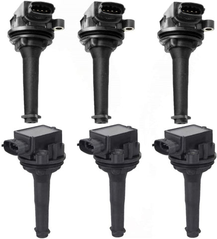 Set of 6 Ignition Coil for Volvo S80 1999-2005 XC90 2003-2005 I6 2.8L 2.9L Turbo