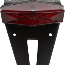 CICMOD Rear Fender Mount Red LED Tail Light Brake Lamp Turn Signals License Plate Light for Custom Off-Road Motorcycle Dirt Bike