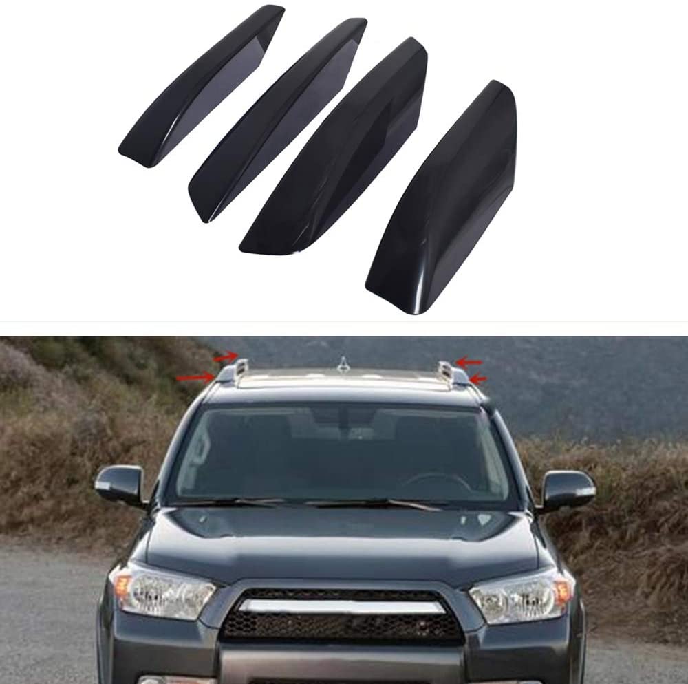 RainMan S Black Roof Rails Rack Leg Cover End Cap Protection Cover Shell LUCK000646 Replacement for 2003-2009 Toyota 4Runner N210