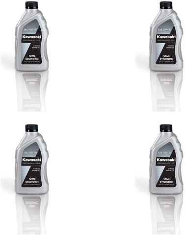 KAWASAKI PERFORMANCE 4-STROKE SEMI-SYNTHETIC OIL, PACK OF 4 QUARTS, 10W-40