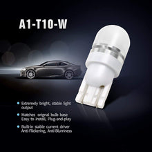 SiriusLED Super Bright 1 W LED Bulbs with 360 Degree Projection for Car Interior Lights Gauge Instrument Panel Dome Map Side Marker Door Courtesy License Plate T10 168 192 194 2825 W5W White