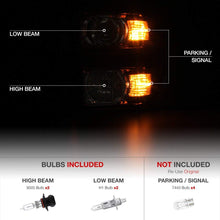 VIPMOTOZ Chrome Housing Projector OE-Style Headlight Headlamp Assembly For 2014-2015 Chevy Silverado 1500 Pickup Truck, Driver & Passenger Side