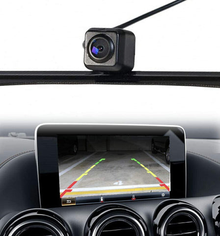 Elite Safety Car Backup Camera Rearview Parking/Front View Camera with Parking Lines- Night Vision IP69K Waterproof Rate License Plate Camera with Optimum 160˚ Wide View for Safety,12-24V