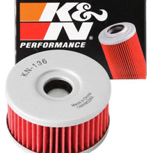 K&N Motorcycle Oil Filter: High Performance, Premium, Designed to be used with Synthetic or Conventional Oils: Fits Select Suzuki Vehicles, KN-136