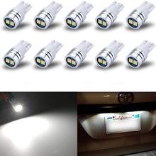 iBrightstar Extremely Bright 3030 Chipsets 168 175 194 2825 W5W T10 Wedge LED Bulbs For License Plate Interior Map Dome Trunk Lights, Xenon White