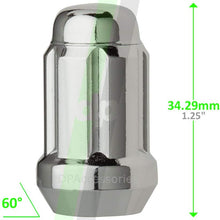 DPAccessories LCS3A6HC2CH04020 20 Chrome 12x1.5 Closed End Spline Tuner Lug Nuts for Aftermarket Wheels Wheel Lug Nut