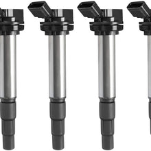 A-Premium Ignition Coils Pack Replacement for Lexus CT200H 2011-2016 Toyota Corolla 2009-2016 Matrix Prius Prius Plug-In Prius V Scion IM XD 1.8L 4-PC Set