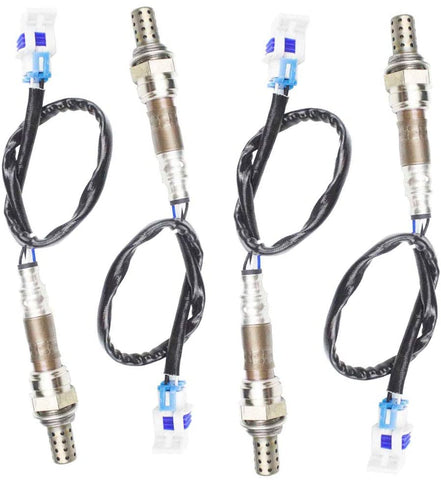 higherbro 4PCS Oxygen O2 Sensor for 2003 2004 2005 Chevrolet Chevy Silverado 1500 4.3L/4.8L Upstream + Downstream