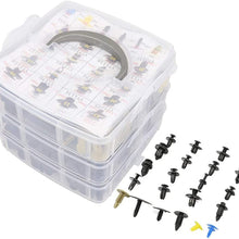 LUJUNTEC 650Pcs Bumper Retainer Clips Auto Fasteners Rivet Clips Body Fastener Kit with Plastic Box