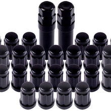 ECCPP Wheel Lug Nuts 24 Pieces + 2 Keys 12x1.5 Black Chrome Spline Drive Close End Lug Nuts for Toyota 4Runner/Avalon/Camry/Highlander/Land Cruiser/Prius C/Prius V/Rav 4/Sequoia/Tacoma 2015-2016