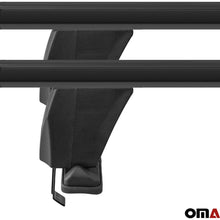 Roof Rack Cross Bars Lockable Luggage Carrier Smooth Roof Cars | Fits Infiniti Q70 2014-2019 Black Aluminum Cargo Carrier Rooftop Bars | Automotive Exterior Accessories