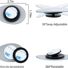 LivTee Blind Spot Mirror, Oval HD Glass Frameless Convex Rear View Mirror with wide angle Adjustable Stick for Cars SUV and Trucks, Pack of 2