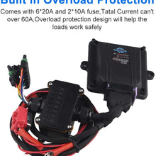 WATERWICH 8 Gang Wireless Source Control Switch Panel DC12V Electronic Power System Modular Magnetic Fixing Bracket DIY Mount Waterproof Fuse Relay Box Wiring Harness for Car Truck Boat RV CamperJeep