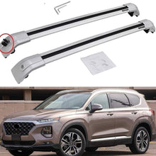 SAREMAS US Silver roof Cargo Racks for Hyundai Santa fe Sport XL 2013-2019 Cross Bars Roof Rack Rail Luggage Cargo Carrier Lockable(5 seat 7 Seats)