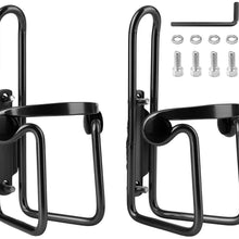 Wakauto 2pcs Bike Water Bottle Cages, Aluminum Alloy Bicycle Water Bottle Rack Holder Cages, Bike Bottle Cup Mount Bracket with 4 Screws and 1 Wrench