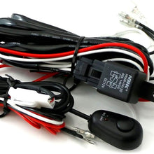 iJDMTOY (1) Universal Fit Relay Harness Wire Kit with LED Light ON/OFF Switch Compatible With Fog Lights, Driving Lights, Xenon Headlight Lighting Kit or LED Work Light, etc