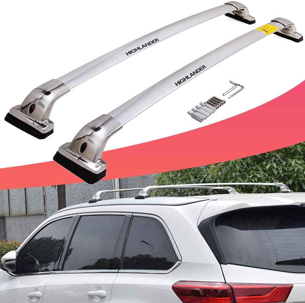 SnailAuto Stainless Steel Crossbars Fit for Toyota Highlander 2014-2019 Roof Rack Cross Bars