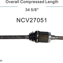 GSP NCV27051 CV Axle Shaft Assembly for Select BMW: 2011-17 X3, 2015-18 X5 - Front Right (Passenger Side)
