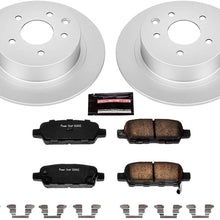 Power Stop CRK098 Coated Brake Rotor & Ceramic Brake Pads- rear