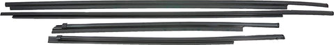 APDTY 143689 Door To Window Glass Rubber Dew Wipe Weatherstrip Seal 4-Door Set