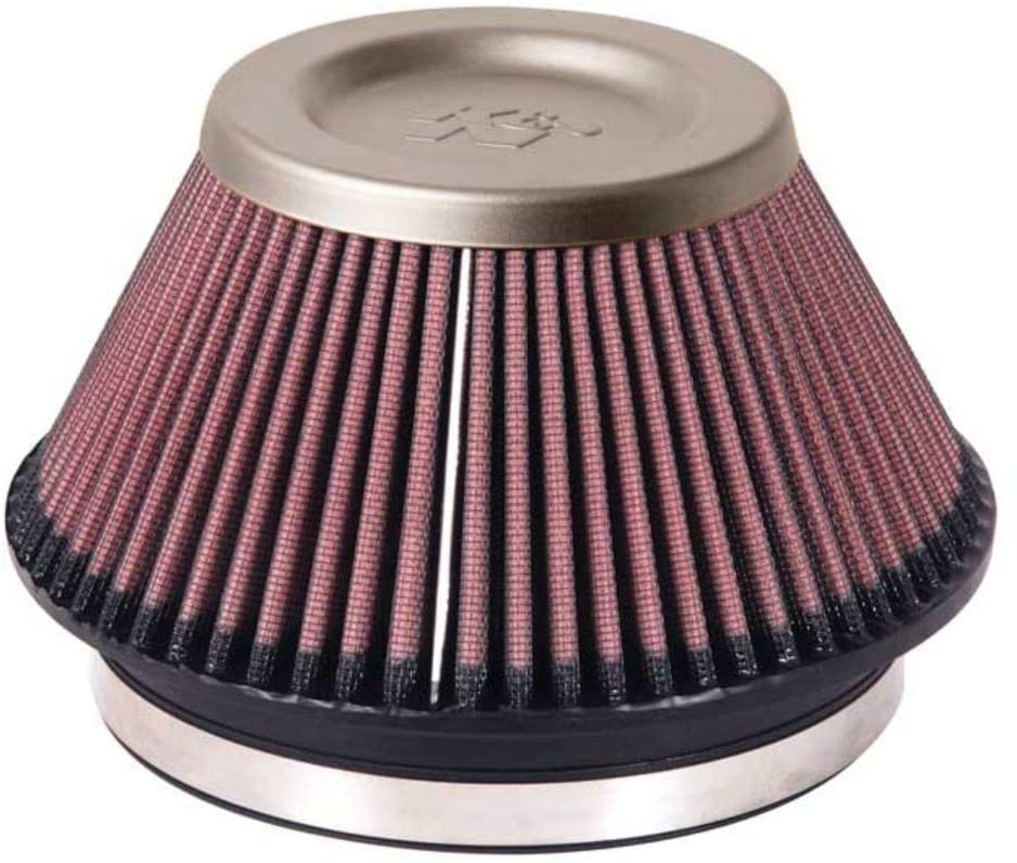 K&N Universal Air Filter - Titanium Top: High Performance, Premium, Washable, Replacement Filter: Flange Diameter: 6 In, Filter Height: 4 In, Flange Length: 1 In, Shape: Round Tapered, RT-4600