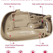 AUTEX Door Handle 4pcs Interior Front Rear Left Right Driver Passenger Side Compatible with Toyota Corolla 1998 1999 2000 2001 2002 Beige Door Handle 79501 79500 80889 80890
