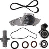 Engine Timing Belt Kit with Water Pump for 2003-2017 Honda Accord Crosstour Pilot Odyssey Ridgeline Acura MDX RDX RL TL TSX ZDX Replace # TCKWP329 TKH-002 TKH002
