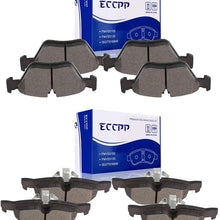 Brake Pads, ECCPP 8pcs Ceramic Disc Brake Kits fit for 2008-2013 BMW 128i, 2006 BMW 325i, 2006 BMW 325xi, 2007 BMW 328i, 2007 BMW 328xi, 2012-2014 BMW X1