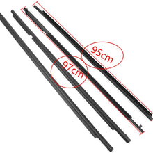 Newsmarts 4pcs Weatherstrip Window Seal Car Window Moulding Trim Seal Belt Compatible with 2009-2012 Toyota Corolla (Black)